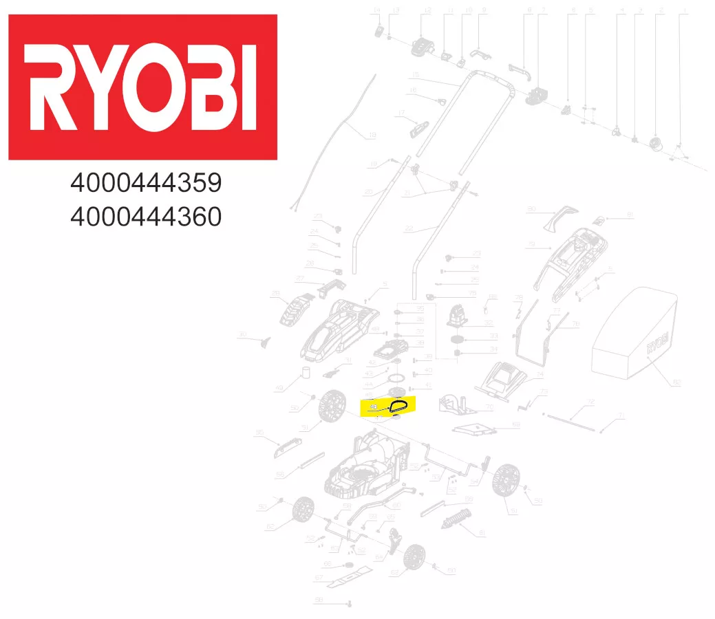 courroie de transmission réf. 5131037041 Ryobi